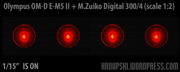M.Zuiko Digial ED 300mm F4 IS PRO - image stabilization test